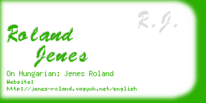 roland jenes business card